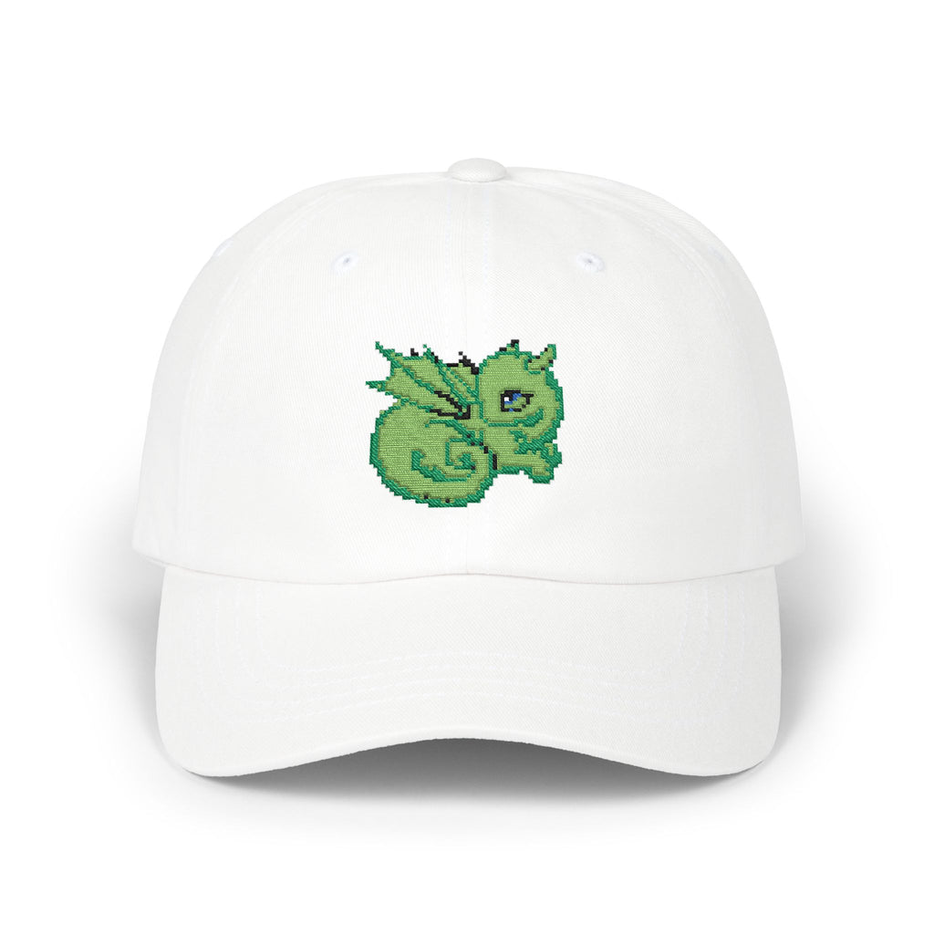 Embroidered Green Baby Dragon Dad Cap — Cute Fantasy Baseball Hat
