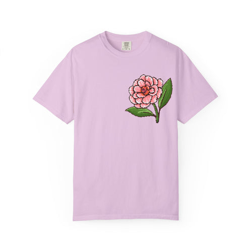 Floral Camellia Tee — Pink Blossom T-Shirt
